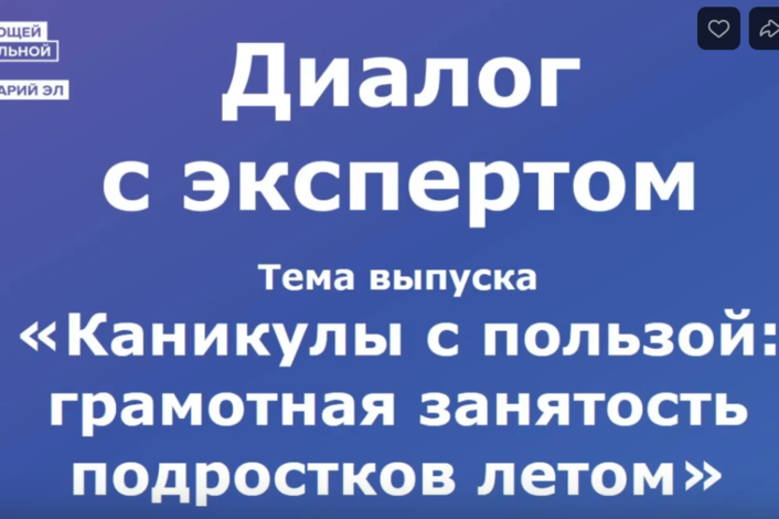 Диалог с экспертом: "Каникулы с пользой: грамотная занятость подростков летом"